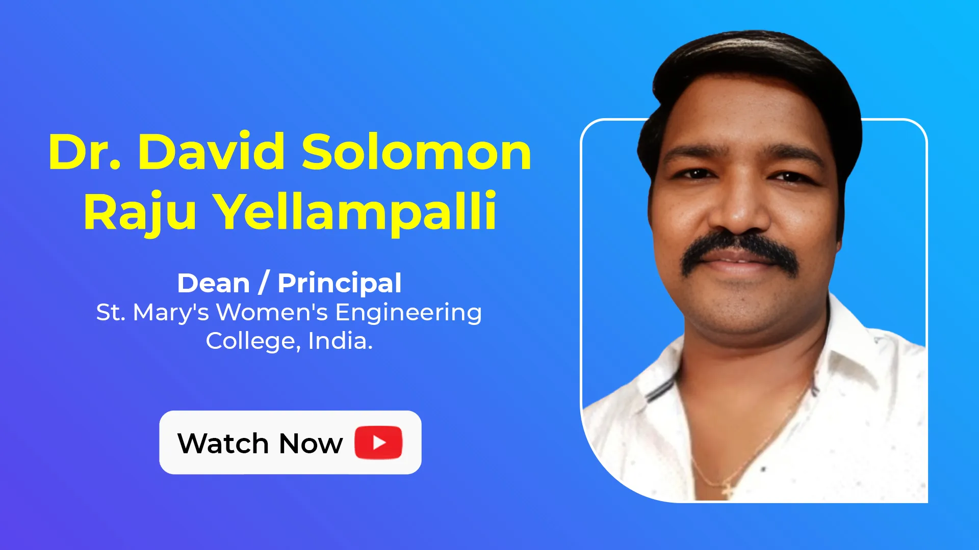 LEAP 2025 Nominee - Dr. David Solomon Raju Yellampalli